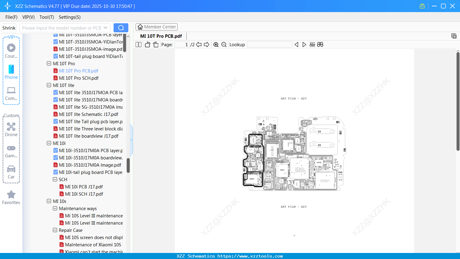 Xiaomi MI 10T Pro PCB